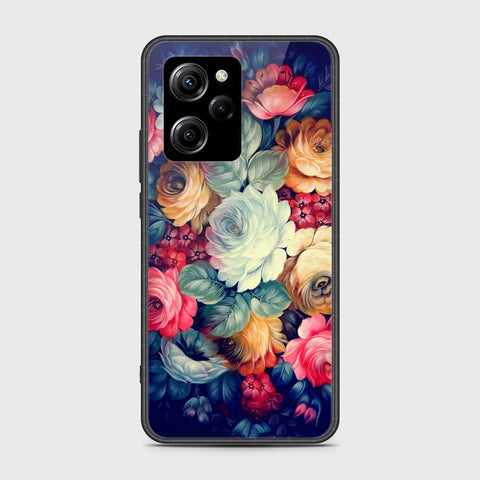 Xiaomi Poco X5 Pro Cover- Floral Series 2 - HQ Ultra Shine Premium Infinity Glass Soft Silicon Borders Case