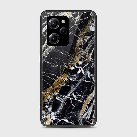 Xiaomi Poco X5 Pro Cover- Black Marble Series - HQ Ultra Shine Premium Infinity Glass Soft Silicon Borders Case