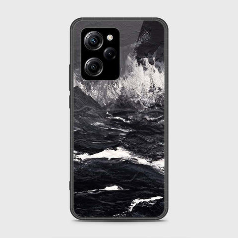 Xiaomi Poco X5 Pro Cover- Black Marble Series - HQ Ultra Shine Premium Infinity Glass Soft Silicon Borders Case