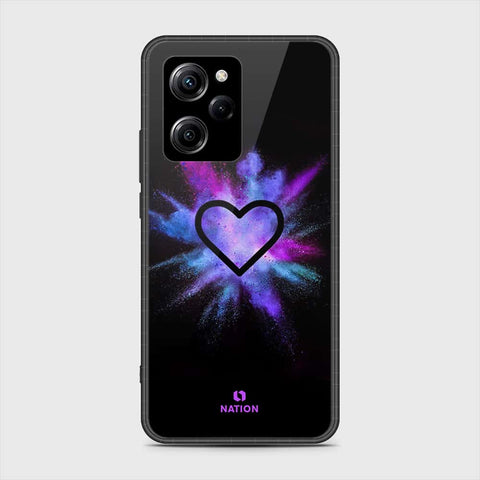 Xiaomi Poco X5 Pro Cover- Onation Heart Series - HQ Ultra Shine Premium Infinity Glass Soft Silicon Borders Case