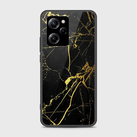 Xiaomi Poco X5 Pro Cover- Black Marble Series - HQ Ultra Shine Premium Infinity Glass Soft Silicon Borders Case