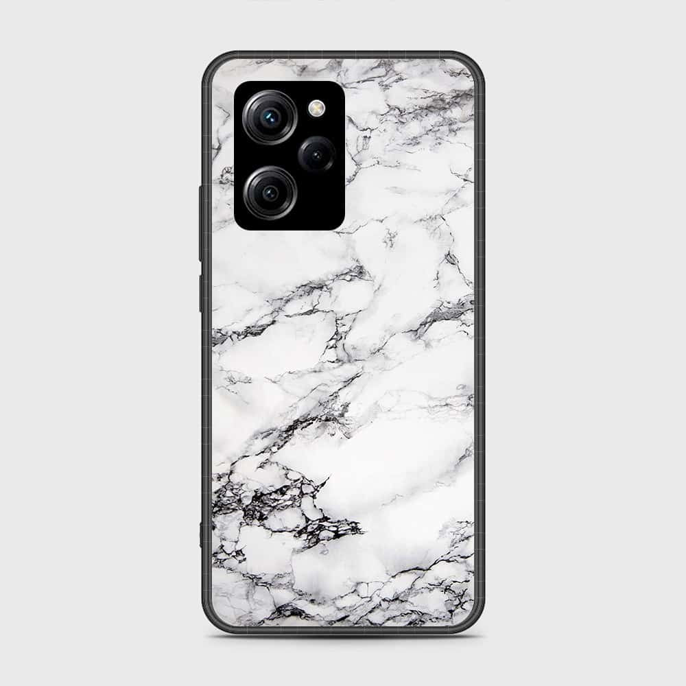 Xiaomi Poco X5 Pro Cover- White Marble Series - HQ Ultra Shine Premium Infinity Glass Soft Silicon Borders Case