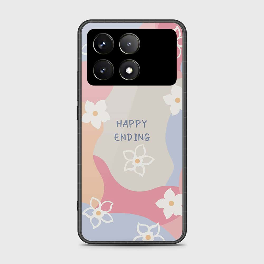 Xiaomi Redmi K70 Pro Cover- Happy Series - HQ Ultra Shine Premium Infinity Glass Soft Silicon Borders Case