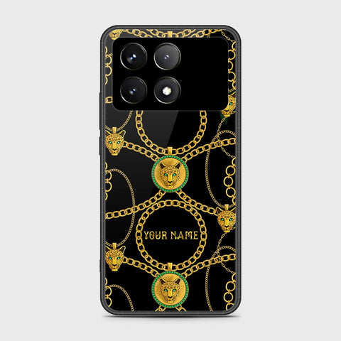 Xiaomi Redmi K70 Cover- Gold Series - HQ Ultra Shine Premium Infinity Glass Soft Silicon Borders Case