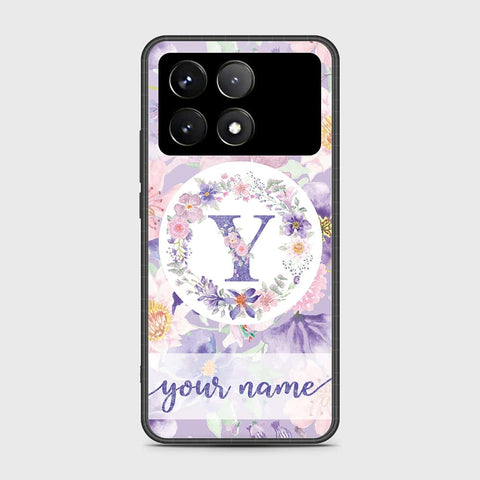 Xiaomi Redmi K70 Cover- Personalized Alphabet Series - HQ Ultra Shine Premium Infinity Glass Soft Silicon Borders Case