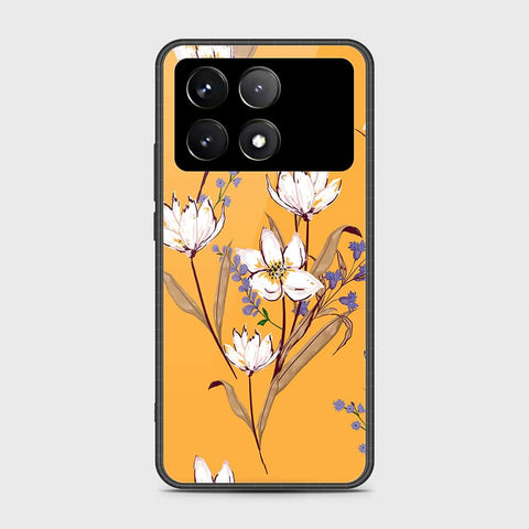 Xiaomi Redmi K70 Cover- Floral Series - HQ Ultra Shine Premium Infinity Glass Soft Silicon Borders Case