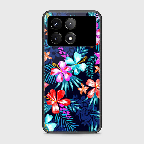 Xiaomi Redmi K70 Cover- Floral Series - HQ Ultra Shine Premium Infinity Glass Soft Silicon Borders Case