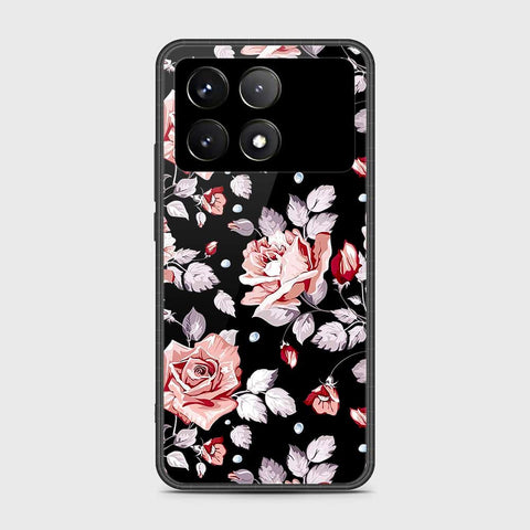 Xiaomi Redmi K70 Cover- Floral Series - HQ Ultra Shine Premium Infinity Glass Soft Silicon Borders Case