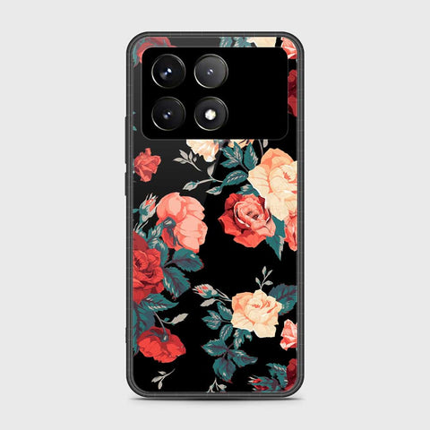 Xiaomi Poco X6 Pro Cover- Floral Series 2 - HQ Ultra Shine Premium Infinity Glass Soft Silicon Borders Case