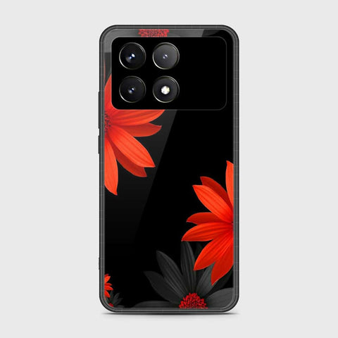 Xiaomi Redmi K70 Cover- Floral Series 2 - HQ Ultra Shine Premium Infinity Glass Soft Silicon Borders Case