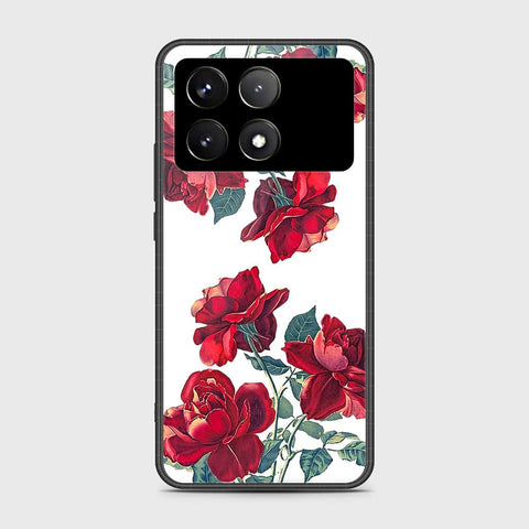 Xiaomi Redmi K70 Cover- Floral Series 2 - HQ Ultra Shine Premium Infinity Glass Soft Silicon Borders Case