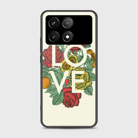 Xiaomi Redmi K70 Cover- Floral Series 2 - HQ Ultra Shine Premium Infinity Glass Soft Silicon Borders Case