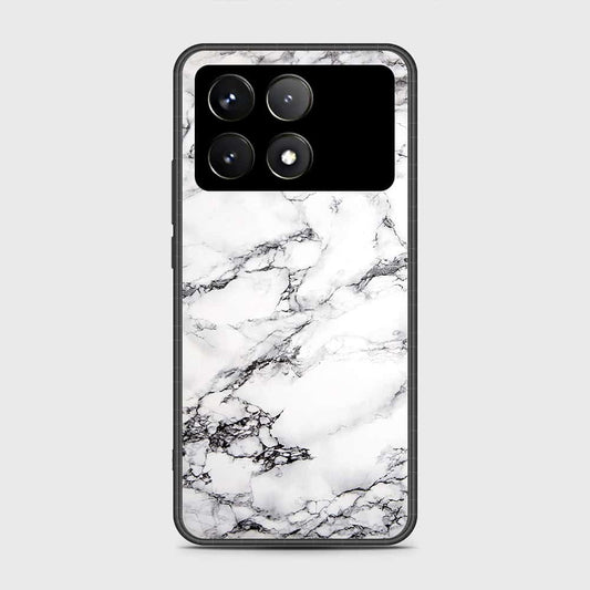 Xiaomi Redmi K70 Pro Cover- White Marble Series - HQ Ultra Shine Premium Infinity Glass Soft Silicon Borders Case