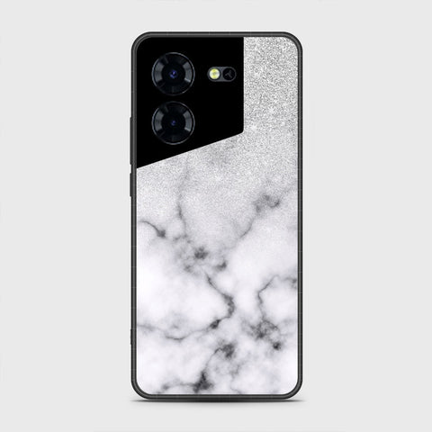 Tecno Pova 5 Cover- White Marble Series - HQ Premium Shine Durable Shatterproof Case