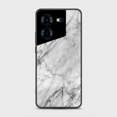 Tecno Pova 5 Cover- White Marble Series - HQ Premium Shine Durable Shatterproof Case