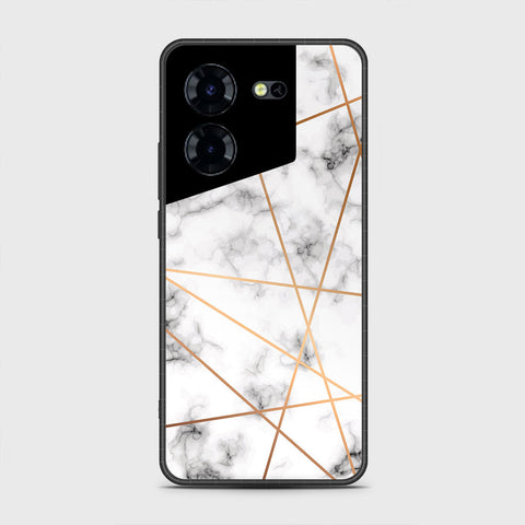 Tecno Pova 5 Cover- White Marble Series 2 - HQ Premium Shine Durable Shatterproof Case