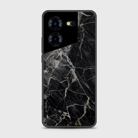 Tecno Pova 5 Cover- Black Marble Series - HQ Premium Shine Durable Shatterproof Case