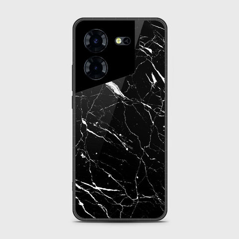 Tecno Pova 5 Cover- Black Marble Series - HQ Premium Shine Durable Shatterproof Case