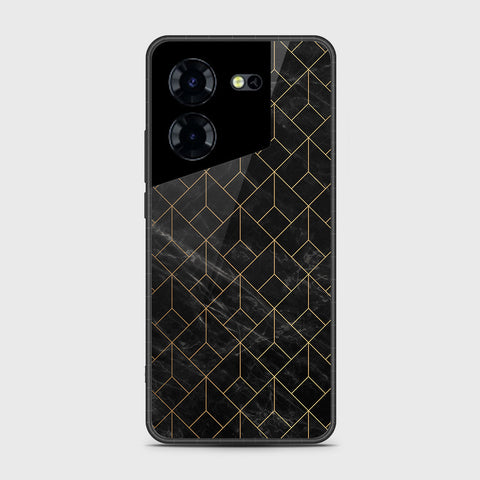 Tecno Pova 5 Cover- Black Marble Series - HQ Premium Shine Durable Shatterproof Case