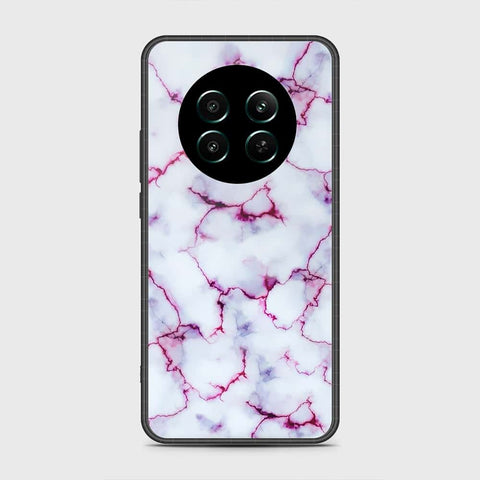 Realme 12 4G Cover- White Marble Series - HQ Ultra Shine Premium Infinity Glass Soft Silicon Borders Case