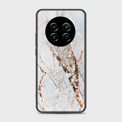 Realme 12 4G Cover- White Marble Series - HQ Ultra Shine Premium Infinity Glass Soft Silicon Borders Case