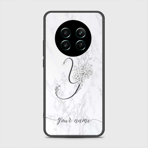 Realme 12 Plus Cover- Personalized Alphabet Series - HQ Ultra Shine Premium Infinity Glass Soft Silicon Borders Case