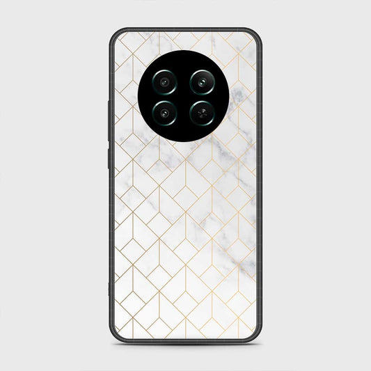 Realme 12 Plus Cover- White Marble Series 2 - HQ Ultra Shine Premium Infinity Glass Soft Silicon Borders Case