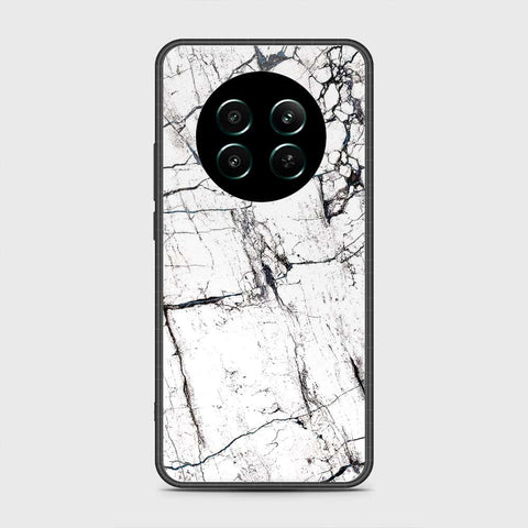 Realme 12 Plus Cover- White Marble Series 2 - HQ Ultra Shine Premium Infinity Glass Soft Silicon Borders Case