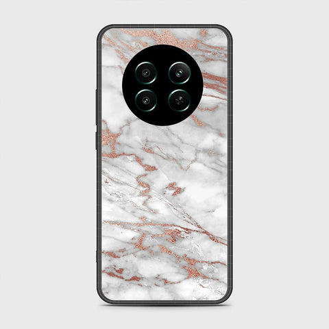 Realme 12 Plus Cover- White Marble Series 2 - HQ Ultra Shine Premium Infinity Glass Soft Silicon Borders Case