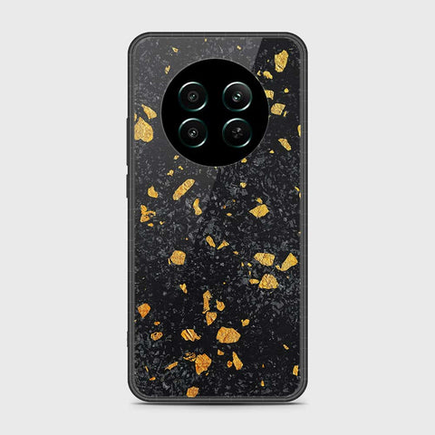 Realme 12 4G Cover- Black Marble Series - HQ Ultra Shine Premium Infinity Glass Soft Silicon Borders Case