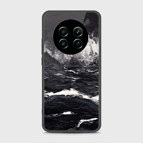 Realme 12 4G Cover- Black Marble Series - HQ Ultra Shine Premium Infinity Glass Soft Silicon Borders Case