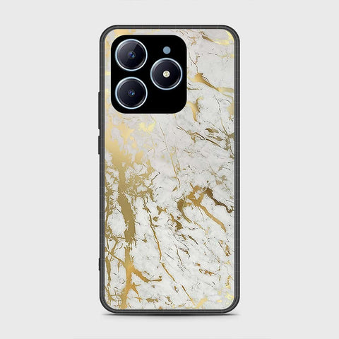 Realme C63 Cover- White Marble Series - HQ Ultra Shine Premium Infinity Glass Soft Silicon Borders Case