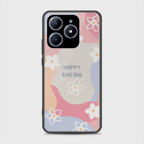 Realme C63 Cover- Happy Series - HQ Ultra Shine Premium Infinity Glass Soft Silicon Borders Case