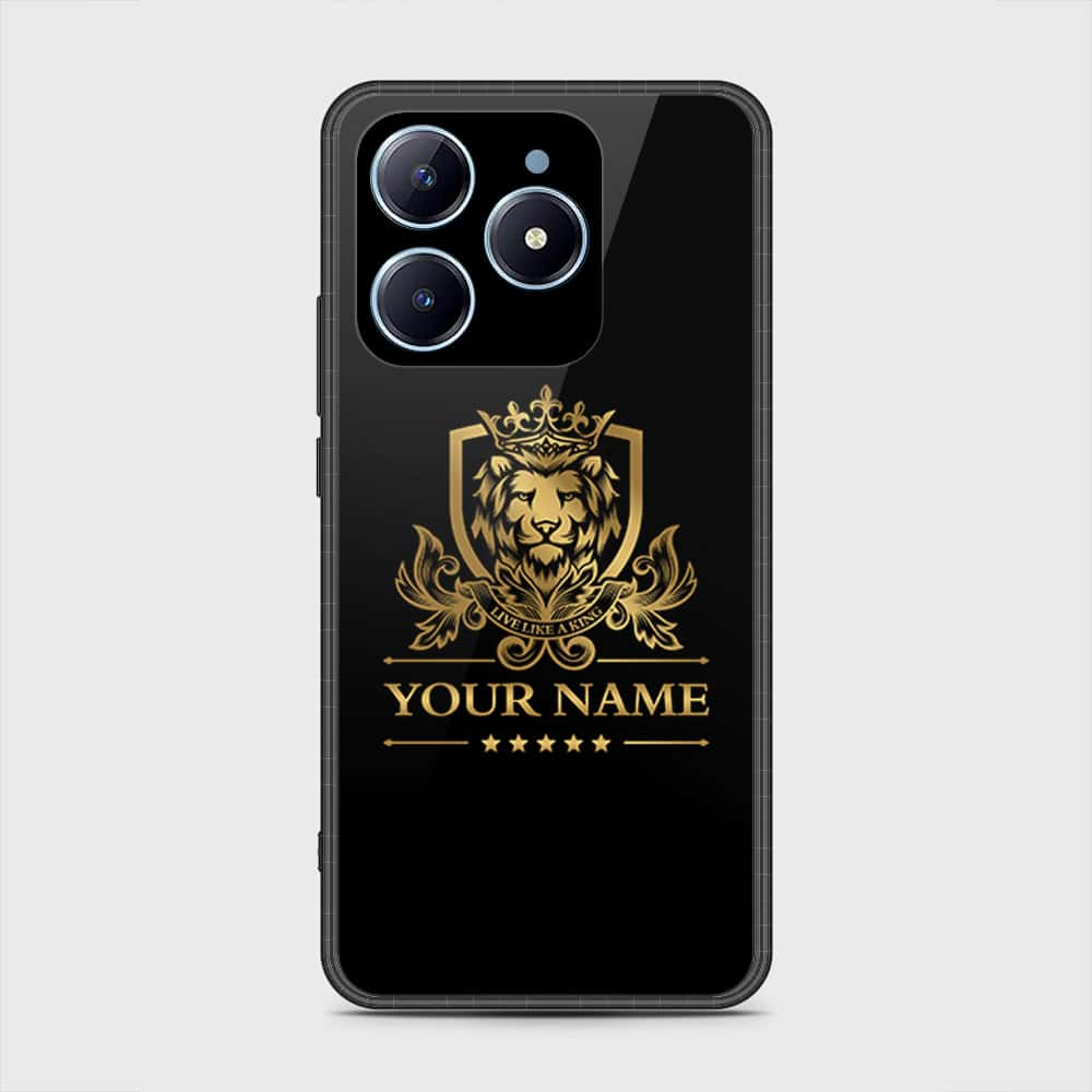 Realme C63 Cover- Gold Series - HQ Ultra Shine Premium Infinity Glass Soft Silicon Borders Case