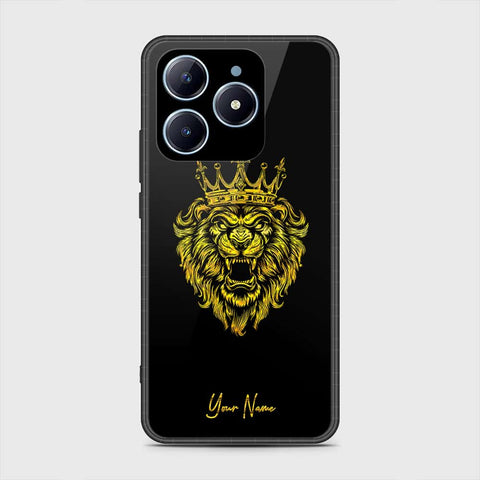 Realme C63 Cover- Gold Series - HQ Ultra Shine Premium Infinity Glass Soft Silicon Borders Case