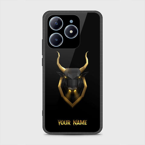 Realme C63 Cover- Gold Series - HQ Ultra Shine Premium Infinity Glass Soft Silicon Borders Case