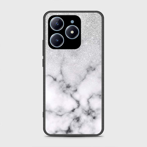 Realme C63 Cover- White Marble Series - HQ Ultra Shine Premium Infinity Glass Soft Silicon Borders Case