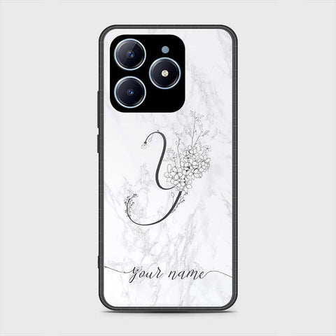 Realme C63 Cover- Personalized Alphabet Series - HQ Ultra Shine Premium Infinity Glass Soft Silicon Borders Case