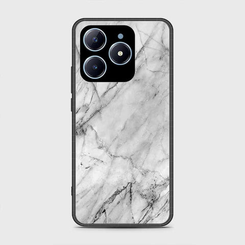 Realme C63 Cover- White Marble Series - HQ Ultra Shine Premium Infinity Glass Soft Silicon Borders Case