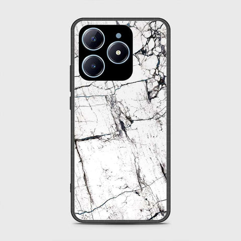 Realme C61 Cover- White Marble Series 2 - HQ Ultra Shine Premium Infinity Glass Soft Silicon Borders Case