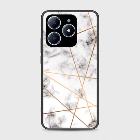 Realme C63 Cover- White Marble Series 2 - HQ Ultra Shine Premium Infinity Glass Soft Silicon Borders Case