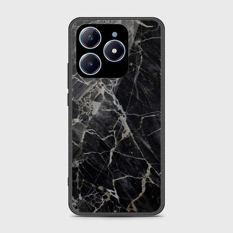 Realme C63 Cover- Black Marble Series - HQ Ultra Shine Premium Infinity Glass Soft Silicon Borders Case