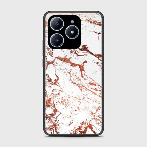 Realme C61 Cover- White Marble Series 2 - HQ Ultra Shine Premium Infinity Glass Soft Silicon Borders Case