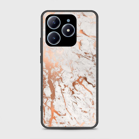 Realme C63 Cover- White Marble Series 2 - HQ Ultra Shine Premium Infinity Glass Soft Silicon Borders Case