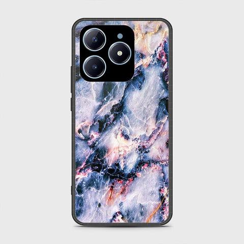 Realme C63 Cover- White Marble Series 2 - HQ Ultra Shine Premium Infinity Glass Soft Silicon Borders Case