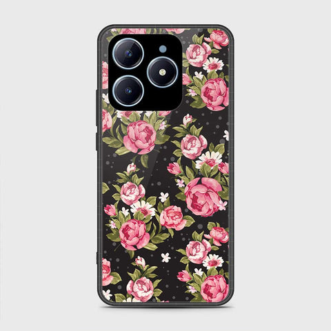 Realme C61 Cover- Floral Series - HQ Ultra Shine Premium Infinity Glass Soft Silicon Borders Case