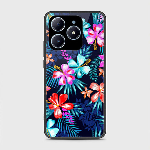 Realme C61 Cover- Floral Series - HQ Ultra Shine Premium Infinity Glass Soft Silicon Borders Case