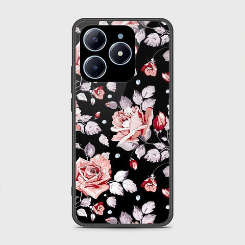 Realme C63 Cover- Floral Series - HQ Ultra Shine Premium Infinity Glass Soft Silicon Borders Case