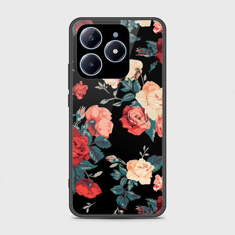 Realme C63 Cover- Floral Series 2 - HQ Ultra Shine Premium Infinity Glass Soft Silicon Borders Case