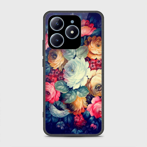 Realme C61 Cover- Floral Series 2 - HQ Ultra Shine Premium Infinity Glass Soft Silicon Borders Case